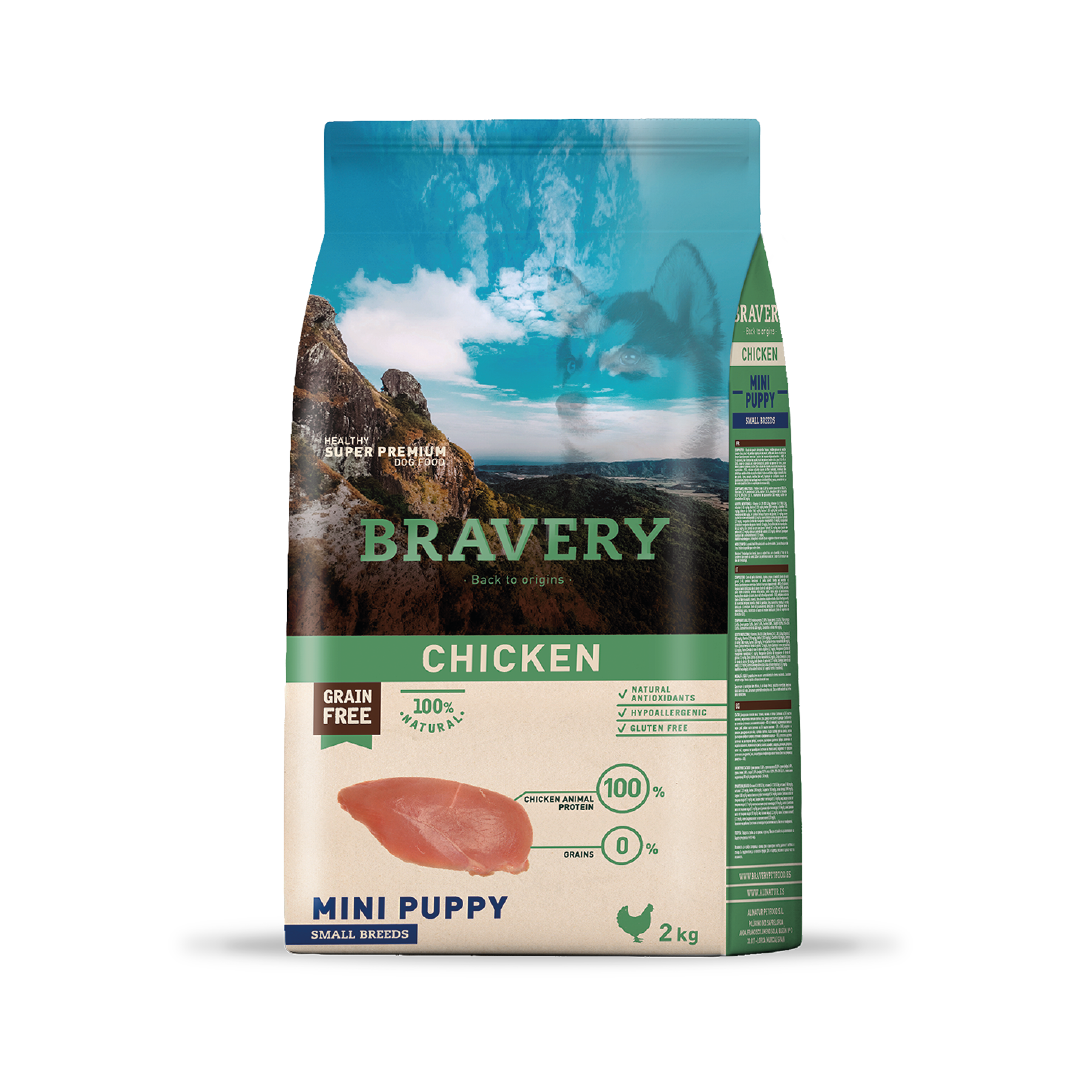 Bravery mini puppy pollo2 kilos